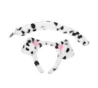 BESPORTBLE 1Set Dalmatian Dog Ears Headband with Tail Furry Accessories for Adults Cute Headband for Cosplay Parties and Daily Wear Engaging and Comfortable Costume Props