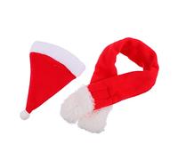 BESPORTBLE 1set Delicate Christmas Pet Hat and Scarf Plush Holiday Costume Accessories for Dogs and Cats Comfortable Festive Outfit for Your Beloved Pets