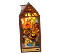 BESPORTBLE 1Set DIY Assembly Wooden House Model Unfinished Miniature House Display Safe Wooden Craft for Creative Fun for Birthdays and Parties