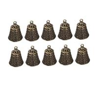 BESPORTBLE 1set DIY Hanging Pet Bells Vintage Brass Dog Bells for Collars Decorative Pet Supplies for Cats and Dogs Crisp Sound and Wedding Decor 10pcs