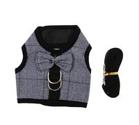 BESPORTBLE 1set Gentleman Style and Leash Kit Elegant Vest for Pets for Daily Walks and Theme Parties Suit Material