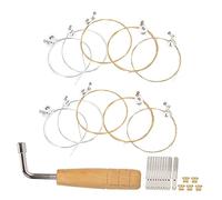 BESPORTBLE 1Set Lyre String Replacement Kit with Tuning Wrench Durable Metal Strings for Lyre Harp Includes Strings Pegs for Easy Maintenance and Tuning