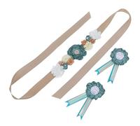 BESPORTBLE 1Set Maternity Sash Kit for Shower Elegant Floral Design with Corsage Pins for Expectant Mothers DIY Personal Touch for Maternity Photos and Celebrations