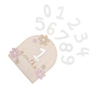 BESPORTBLE 1Set Milestone Sign Wooden Monthly Milestone Marker for Newborn Photography and Announcement Decorative Birth Sign for Shower Keepsake