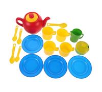 BESPORTBLE 1Set Mini Kitchen Tea Set Pretend Play Teapot Set for Safe Plastic Tea Party Accessories Brightly Colored Tea Ware