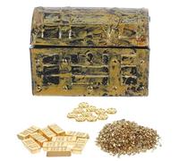 BESPORTBLE 1Set Miniature Dollhouse Treasure Box Realistic Coins Bars for Dollhouse Scene Props Educational Play Accessories for Collectible Miniatures and Decorative Displays