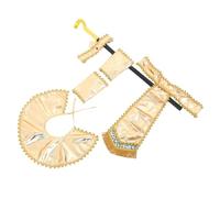 BESPORTBLE 1Set Pharaoh Costume for Halloween Egyptian Outfit Kit with Headpiece Waist Wrap Neckpiece and Snake Cane Great for Cosplay Masquerade Parties and Role Play