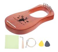 BESPORTBLE 1Set Portable String Wooden Lyre Harp Handheld Musical Instrument for Relaxing Melodies Smooth Finish present for Friends and Selection