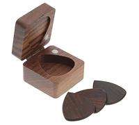 BESPORTBLE 1Set Premium Wooden Guitar Pick Boxed Plectrum Professional Guitar Aid Picks for Acoustic Electric Guitars Lightweight Portable Design Smooth Edges for Safe Playing