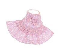 BESPORTBLE 1set Rabbit Dress and Leash Floral Print Adorable Pet Outfit for Bunnies and Other Animals Easy to Wear and Carry for Outdoor Adventures