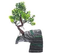 BESPORTBLE 1set Resin Reptile Hideout for Leopard Amphibians Snakes Rock Cave Decor for Terrarium Lightweight Easy to Use Vivid Simulation Tree Design for Space Saving