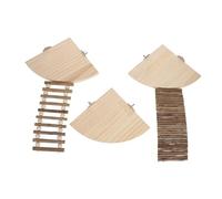 BESPORTBLE 1Set Small Animal Wooden Climbing Ladder and Platform Natural Hamster Enrichment for Guinea Pigs Gerbils and Other Small Pets Safe Durable and Fun Activity Space