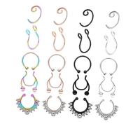 BESPORTBLE 1Set Stainless Steel No Piercing Nose Clip Lightweight Nose Cuff Jewelry for Parties Gatherings Everyday Wear Comfortable Nose Decor for All Styles