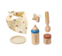 BESPORTBLE 1Set Wooden Bottle Feeding Pretend Play Educational Role Play Engaging Imaginative Play Smooth Wooden Material for Social Skills Development