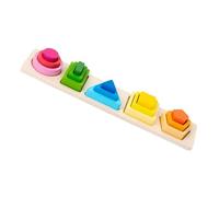 BESPORTBLE 1Set Wooden Shape Sorter Color Matching for Geometric Cognitive Blocks for Early Education Enhances Fine Motor Skills Logical Thinking Birthday