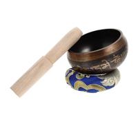 BESPORTBLE 1Set Zen Decorative Copper Singing Bowl for Meditation Includes Mallet Cushion Buddhism Lovers and Mindfulness Practice