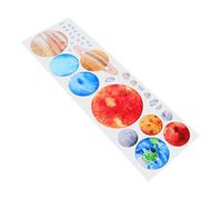 BESPORTBLE 1Sheet Nine Planets Self Adhesive Wall Decal Removable Solar System Wall Sticker for Bedroom Living Room Office Vivid Planet Stickers for Decor Space Themed