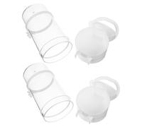 BESPORTBLE 2 Pack Automatic Bird Water Bottles for Parrots and Small Pets - Plastic Drinker Feeders for Birdcage Accessories - Easy to Install Bunny Water Bottle White