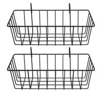 BESPORTBLE 2-Pack Metal Rabbit Hay Feeder - Chew-Proof Hanging Hay Rack for Rabbit Cage & Hutch - Less Waste Guinea Pig Holder - Metal Wire Dispenser for Bunny, Chinchilla & Small Pets Black