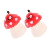 BESPORTBLE 2 Pack Red Mushroom Push-button Toothpick Dispenser Small Portable Plastic Toothpick Holder for Home and Restaurant Use Automatic Pop-up Red