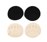BESPORTBLE 2 Pairs Breathable Forefoot Insoles for High Heeled Shoes, Sweat-Absorbent Non-Skid Five-Toes Foot Pads, Invisible Ball-of-Foot Pads for Women, One Size