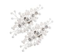 BESPORTBLE 2 Pairs Bridal Shoe Clips with Pearl Flower Design Elegant Shoe Decorations for Weddings Reusable Accessory for Engagements Prom and Special Occasions