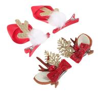 BESPORTBLE 2 Pairs Christmas Hair Clips Reindeer Antler Barrettes for Parties Dances and Costumes Lightweight Durable Hair Accessories Classic Design