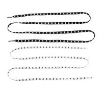BESPORTBLE 2 Pairs Flat Polyester Shoelaces Unique Skull Pattern for Women and Men, Elastic Drawstrings for Canvas and Casual Sneakers, 120cm Length, Fashionable Decorative Shoe Laces