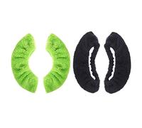 BESPORTBLE 2 Pairs Ice Skate Blade Covers, Kids Skates Covers Polyester Sports Cover Guard Protector Walking Soaker For Hockey Skates Figure Skates(black,green)