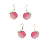 BESPORTBLE 2 Pairs Lady Peach Earrings Acrylic Studs Lightweight Fashionable Fruit Jewelry for Women Valentine S Day Gift and Charming Accessories for Moms