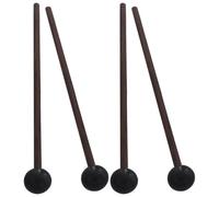 BESPORTBLE 2 Pairs Percussion Drum Mallets with Durable Wooden Handle for Tongue Drum Marimba Performance Smooth Rubber Tips for Comfortable Grip Reduced Wrist Fatigue for Beginners