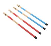 BESPORTBLE 2 Pairs Wood Drumstick Bundles with Brushes and Mallets Jazz Drum Kit Accessories Set for Beginners Snare Drum Brush and Percussion Sticks