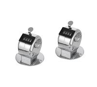 BESPORTBLE 2 Pcs 4 Mechanical Hand Counter 4- Tally Device Metal Tally Counter Clicker