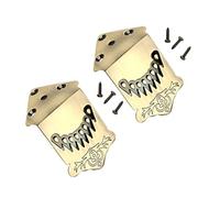 BESPORTBLE 2 Pcs Cast Bronze Mandolin Tailpiece String Instruments with Screws Traditional Bridge Replacement Enhancing String Stability Sound Projection and Artistic Design