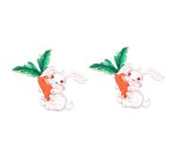 BESPORTBLE 2 pcs Creative Small White Rabbit Brooch Pin Fashion Cartoon Alloy Badge Premium Quality Animal Brooch for Clothing Accessories for