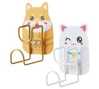 BESPORTBLE 2 pcs Cute Animal Adhesive Wall Hooks for Bathroom Kitchen Heavy Duty Punch Hooks for Hanging Washbasins Bags Hats More Space Saving Design for Various Rooms