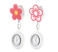 BESPORTBLE 2 Pcs Electronic Nurse Pocket Clip Watch Retractable Hanging Fob Watch with Glow The Dark Design for Hospital Staff Stylish Practical Medical Timepiece