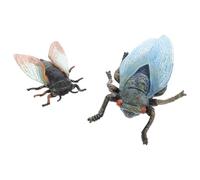 BESPORTBLE 2 Pcs Mini Cicada Simulation Model Insect Decor Educational Insect Theme Party Favors for Nature Learning and Storytelling Craft Projects