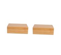 BESPORTBLE 2 pcs Natural Bamboo Yoga Brick Wooden Yoga Training Block Non Slip Auxiliary Tool for Home Fitness