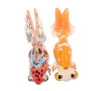 BESPORTBLE 2 Pcs Realistic Plastic Goldfish Figures Fish Ornamental for Educational Play Resource and Aquarium Decor Safe and Simulated Fish Models for Hands Sensory Fun