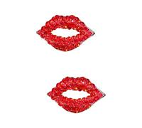 BESPORTBLE 2 pcs Red Lipstick Shape Breastpin for Women Adorable Clothes Pin to Prevent Wardrobe Malfunction for Ladies High Toughness Material Elegant Accessory