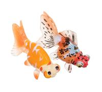 BESPORTBLE 2 Pcs Simulated Fish Realistic Plastic Goldfish Models for Aquarium Decoration and Learning Enhances Fine Motor Skills and Visual Recognition for Boys and Sea Life Play and