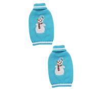 BESPORTBLE 2 Pcs Winter Dog Sweater Stylish Snowman Design Pet Party Outfit Comfortable for Outdoor