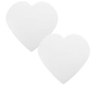 BESPORTBLE 2-Piece Heart Shaped Cake Dummies, 8-Inch Polystyrene Foam Bases for Icing Practice and Display, White Foam Cake Tiers for Wedding Decorations and DIY Baking Crafts, 5cm Height