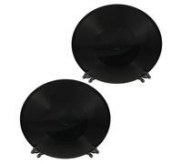 BESPORTBLE 2 Pieces 12-Inch Retro Vinyl Record Desktop Decor with Base, 70S 80S Inspired Music Room Ornaments for Home and Studio Decoration