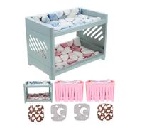 BESPORTBLE 2 Set Double Layer Hamster Bed with Plush Cushions and Soft Blankets Small Animal Bunk Bed Hideout for Guinea Pigs Hamsters and Rats Comfortable Warm Nest for Better Random Color