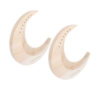 BESPORTBLE 2 Sets 7 String Wooden Lyre Harps with Ergonomic Design and Crescent Moon Shape, Educational Portable Harp Making Kit for Music Education and Family Activity
