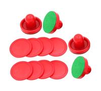 BESPORTBLE 2 Sets Air Hockey Paddles and Pucks Replacement Set with Self-adhesive Lint Pads for Table Hockey Pushers and Pucks for Home and Professional Games