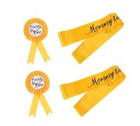 BESPORTBLE 2 Sets Bee Theme Ribbon Sashes with Brooches Party Badge Corsage for Birthday and Anniversary Celebrations Playful Fun Decorations for Guests and Hosts