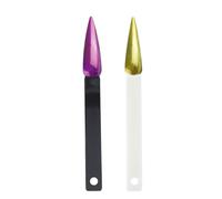 BESPORTBLE 2 Sets Black Fan Shaped Nail Tip Display Board with 40 Plastic Practice Tips round Ring, Convenient to Carry and Use for Nail Art Display and Practice